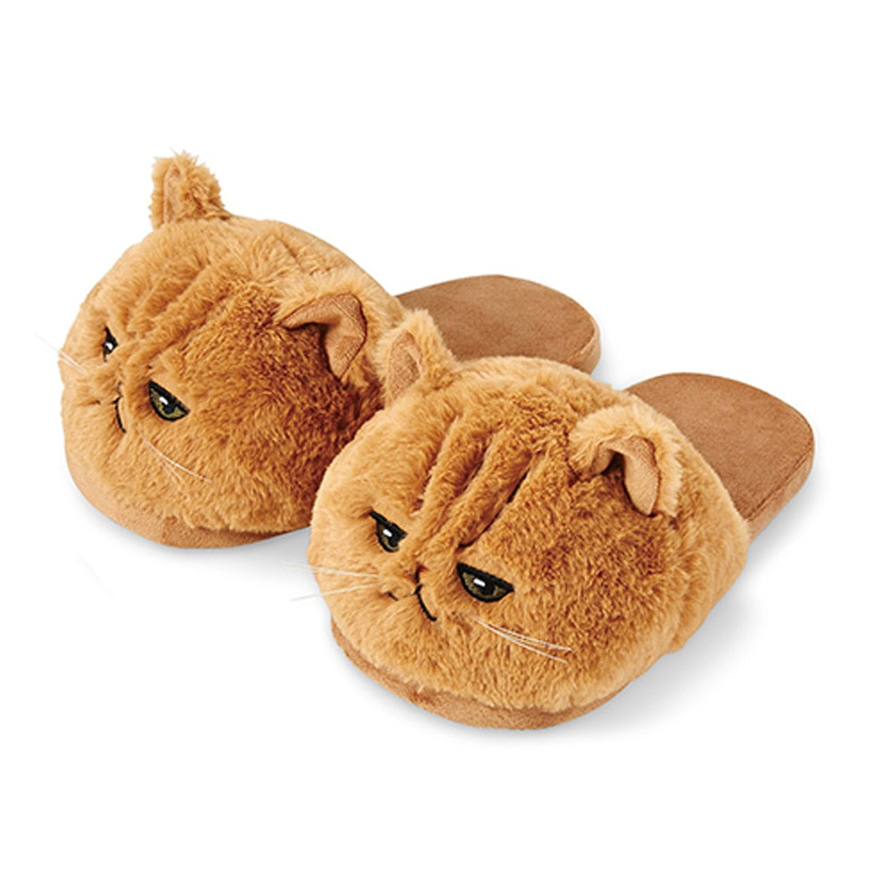 Lovely Plush Kitten Soft Slippers